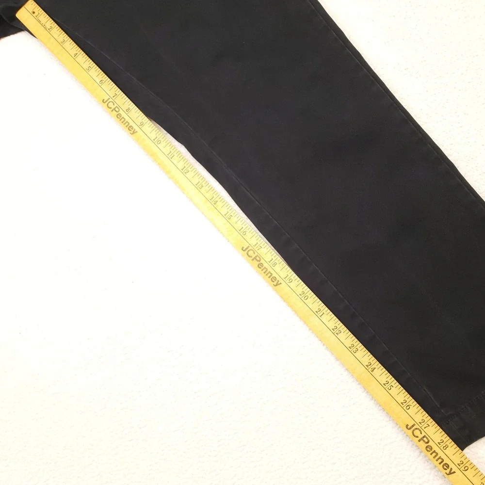 Banana Republic Aiden Chino Men 32x30 Black Cotton Slim Fit Straight Leg Pants
